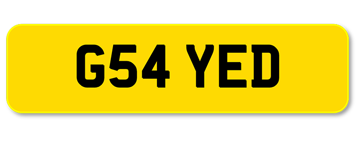 Private Plate: G54 YED