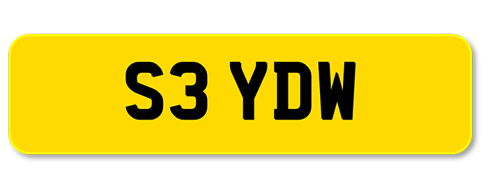 Private Plate: S3 YDW