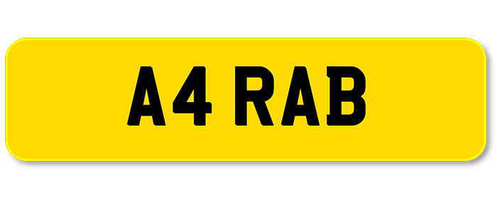 Private Plate: A4 RAB