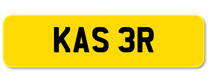 Private Plate: KAS 3R