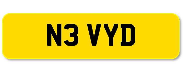 Private Plate: N3 VYD