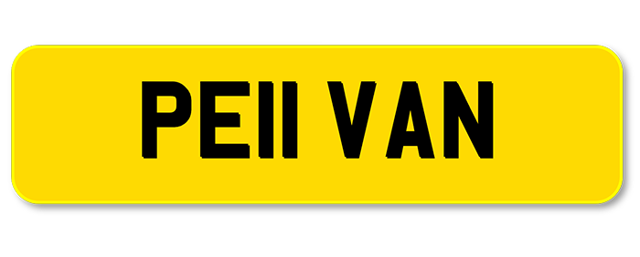 Private Plate: PE11 VAN