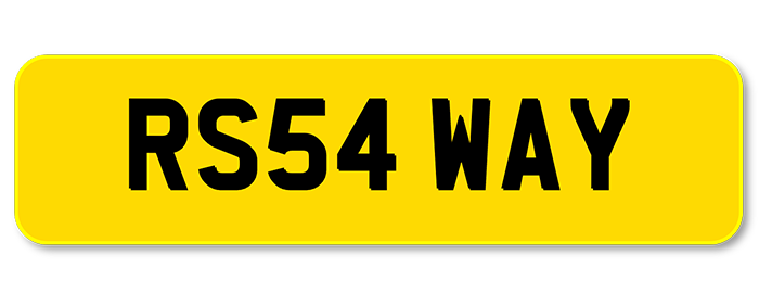 Private Plate:RS54 WAY