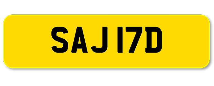 Private Plate: SAJ 17D
