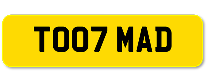 Private Plate: TO07 MAD