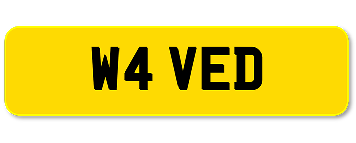 Private Plate: W4 VED