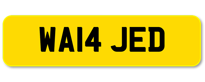 Private Plate: WA14 JED
