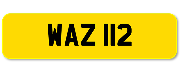 Private Plate: WAZ 112